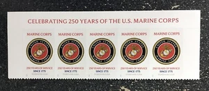 2025USA Forever US Marine Corps - Header Strip of 5 Mint - Picture 1 of 1