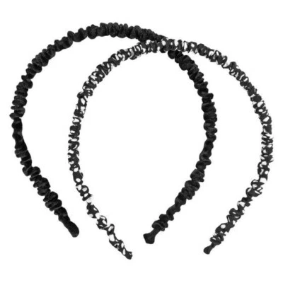 Diademas Scunci Real Style 2PK Pequeñas Scrunchie, Terciopelo Negro y Lunares NUEVAS Foto 1 de 3