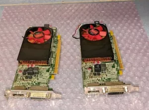 Lot of 2 AMD Radeon R7 250 2GB DDR3 PCI-E Display Port DVI 0FDT1K Low Profile - Picture 1 of 2