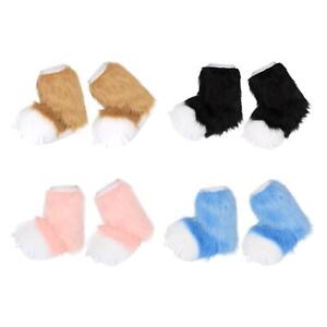 Fuzzy Paw Animal Cosplay Accessories Fursuit Party House Shoes Plush Beast