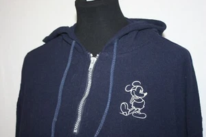 VTG Walt Disney World Mickey Mouse Embroidered 1/4 Zip Fleece Hoodie Size XL USA - Picture 1 of 7