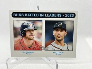 2024 Topps Heritage MATT OLSON KYLE TUCKER RBI Leaders White Border SP #308 - Picture 1 of 2
