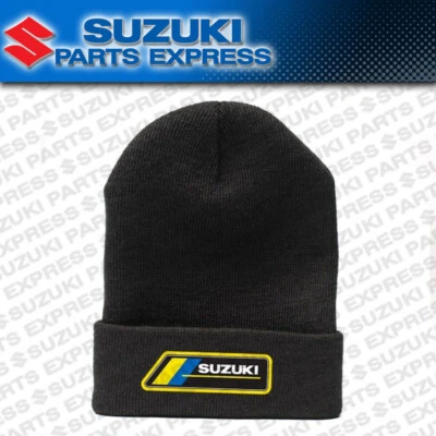 NUEVO GORRO TEAM SUZ NEGRO 100% ACRÍLICO TEJIDO SOMBRERO MX MOTO 990A0-17182 Foto 1 de 4