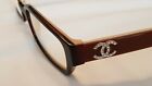Chanel 3075 C711 Eyeglasses Brown Frame With Swarovski Crystal Cc On Each Arm