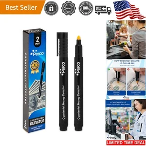 Money Detector Pen 2 Pack - Reliable Fake Bill Checker for Personal & Business - Picture 1 of 10