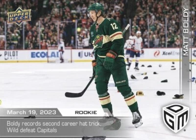[Read Details] 22-23 Upper Deck Game Dated Moments MATT BOLDY Wild Rookie Card - Image 1 of 2
