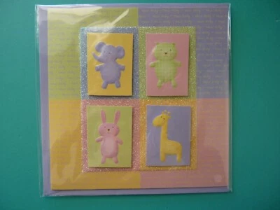 Baby Congratulations Greeting Card 3-D Embellished Paper Magic Grp Glitter - Image 1 of 2