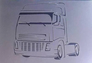 #1 Truck Airbrush Stencil Man Mercedes Scania Volvo Kamaz Wall Car Paint Mask - Picture 1 of 1