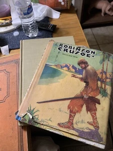 vtg Robinson Crusoe 1936 Book And Additional Vtg Books - Picture 1 of 16