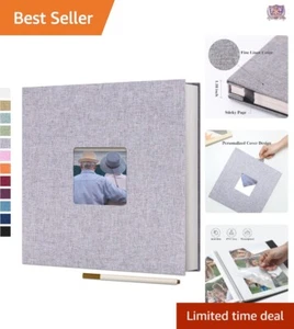 Retro Linen Photo Album - Customizable Self-Adhesive Scrapbook for Special Days - Picture 1 of 10