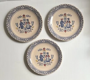 Vintage Johnson Brothers Old Granite Hearts & Flowers • Lot of 3 Dinner Plates - Picture 1 of 4