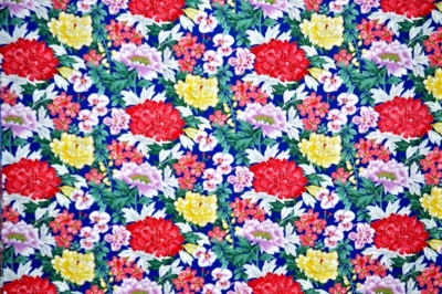 Tela de edredón de algodón de 1/4 yarda Michiko Royal Mums and Orchids planta floral de flores Foto 1 de 2