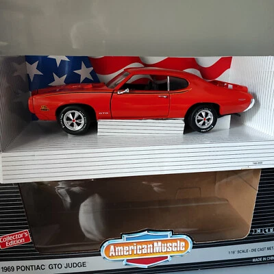 Pontiac GTO Judge 1969 naranja oscuro 1/18 Ertl American Muscle coche modelo - Imagen 1 de 4