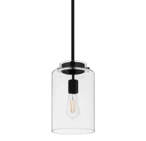 Hampton Bay Mullins 6.75 in. 1-Light Coal Mini Pendant Hanging Light - Picture 1 of 6