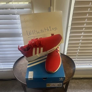 Adidas NMD_R1 Vivid Red Cloud White Gum Men's Multi Size Boost Sneakers GY6056 - Picture 1 of 9