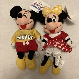 NWT Disney Store The Spirit of Mickey & Minnie Mouse Bean Bag Beanie Plush Set - Picture 1 of 12