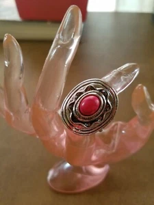 Paparazzi Jewelry Ring ~ Southwest Red Stone - Silver - Adjustable Band - NEW - Picture 1 of 3