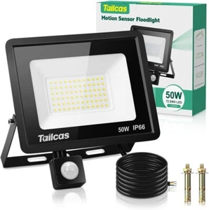 Tailcas 50W Led Strahler Mit Bewegungsmelder Außen 4500LM 6500K NEU R2316 - Bild 1 von 1