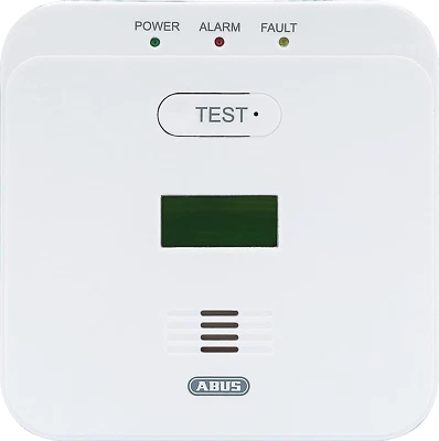 ABUS 89164 Kohlenmonoxid Warnmelder COWM510 CO Melder LCD Display 85dB Weiß - Bild 1 von 4