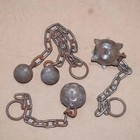 Set of 3 Vintage Medieval Carbon Steel Flail Spiked Ball & Chain Mace Weapons