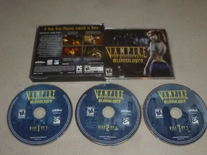 COMPUTER PC GAME VAMPIRE THE MASQUERADE BLOODLINES ACTIVISION CD ROM 3 DISC >>  - Picture 1 of 1