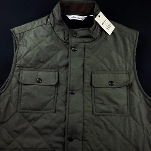 Peter Millar Crown Full Zip Snap Diamond Quilted Water Resistant Vest Jacket 2XL - Picture 1 of 11