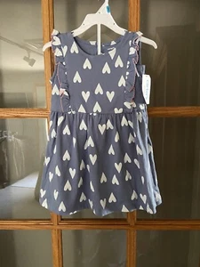 Pagliaccetto vestito estivo 2 pezzi Mos Carter bambina taglia 24 cuori blu - Foto 1 di 5
