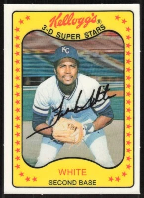 1981 Kellogg's 3-D Super Stars Frank White #34 Kansas City Royals - Image 1 of 2