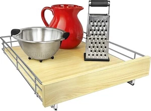 Lynk Professional Slide Out Holz Schrank Organizer, 17" B x 21" T, Chrom WH K2 - Bild 1 von 8