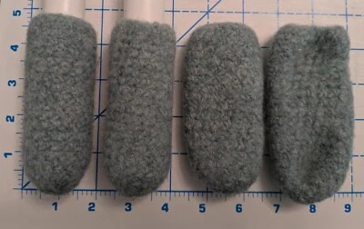 Felted Chair Socks Floor Protectors, thick felted wool. Set of 4. Turquoise. - Image 1 of 2