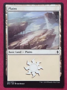 Magic The Gathering BATTLE FOR ZENDIKAR PLAINS 251 land card MTG - Picture 1 of 2