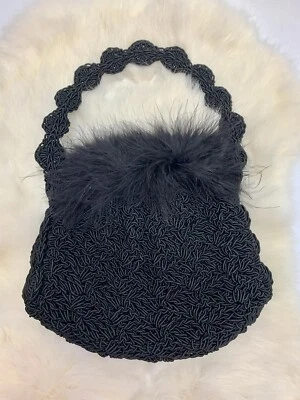 Gun-Marie Nilsson New York City Crochet Black Evening Purse Small - Image 1 of 4