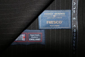 FRESCO 2 PLY ALL WOOL WORSTED SUITING FABRIC IN BLACK – MADE IN ENGLAND = 3.45 m - Picture 1 of 12