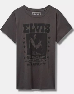 Camiseta ELVIS In Concert Poster NY 72’ Camiseta Tórrida Mujer’s Talla Grande 5X 28 NUEVA - Imagen 1 de 5