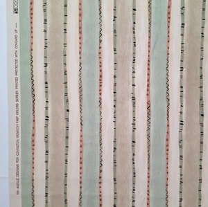 Beige Cream Teal Stripes 5th Ave Covington Decor Upholstery Fabric 2.5YD x 57"W - Picture 1 of 14