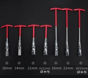 360° Adjustable 14/16/21mm Car Ignition Spark Plug Socket Wrench 22/37CM - Picture 1 of 13