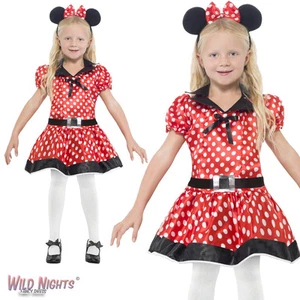 Girls Cute Red And White Mouse Dress - Picture 1 of 2