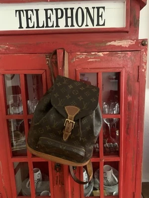 Louis Vuitton Montsouris mm Braun Monogramm Rucksack Tasche.Echtheitszertifikat - Bild 1 von 4