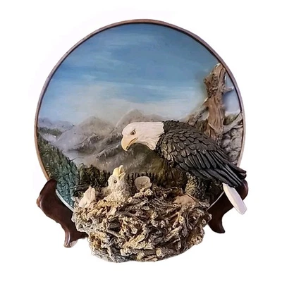 *Very Rare* | Gray Rock Collection - Mother Eagle Plate + Stand by Amy & Addy Co - Image 1 of 4