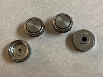 1967 ? CADILLAC SET OF 2 RADIO KNOBS WITH INNER KNOB BEZELS  GM  1487060 - Image 1 of 4