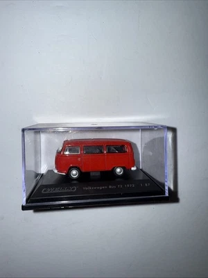 WELLY VOLKSWAGEN BUS T2 1972 1:87 SCALE IN ACRYLIC CASE Mini Small - Image 1 of 4