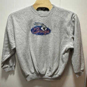 Looney Tunes Sweater Size XL Bugs Bunny Crewneck Sweatshirt Gray Vintage - Picture 1 of 4