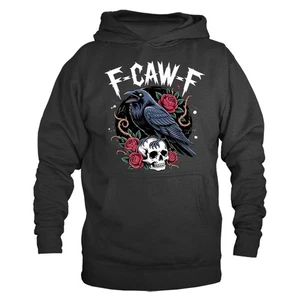 F-CAW-F Rabe Gothic Halloween Pullover Hoodie - Bild 1 von 10