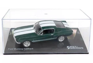 Minicar Single 1/43 Ford Mustang Fastback 1967 Green White Fast And Furious Car - Picture 1 of 1