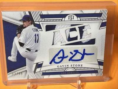 2023 National Treasures Gavin Stone Die Cut Auto 2/99 Los Angeles Dodgers - Image 1 of 2
