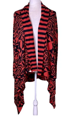 Volcom Women’s Southwestern Aztec Print Waterfall Open Front Cardigan Size XS-S - Image 1 of 4