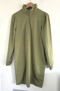 Garnet Hill grünes Langarm Sweatshirt Kleid Gr. Small Streetwear Normcore - Bild 1 von 8