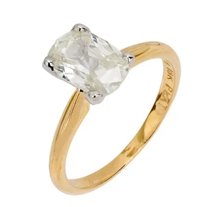 GIA 1.50 carat old mine cut diamond 18k yellow gold engagement ring - Picture 1 of 6