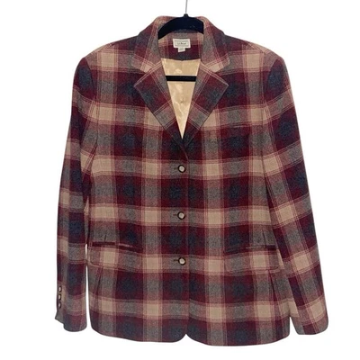 Blazer LL Bean vintage para mujer talla 14 chaqueta de lana de cachemir academia dinero antiguo Foto 1 de 4