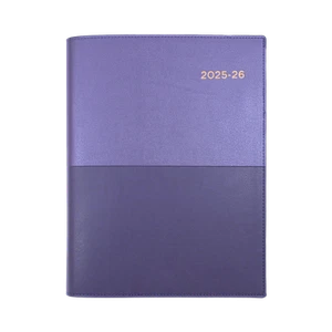 2025-2026 Financial Year Diary Collins Vanessa A5 Week to View Purple FY385.V55 - Picture 1 of 4